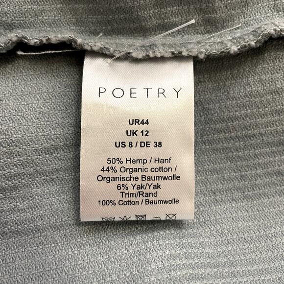 Poetry Corduroy Half Zip Pullover Womens 8 Blue Casual Lightweight Jacket - Picture 9 of 13